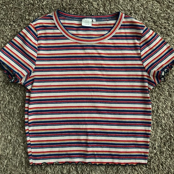 Ribbed Stripped Shirt - Picture 1 of 2